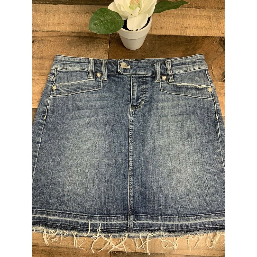 White House| Black Market Womans Jean Blue Skirt